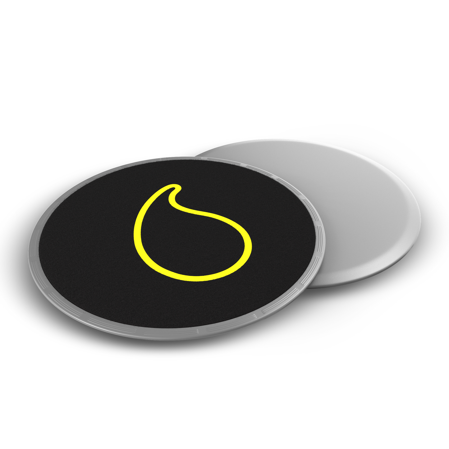 a Sweet Sweat® Core Ab Sliders 2PK with a yellow dot on it.