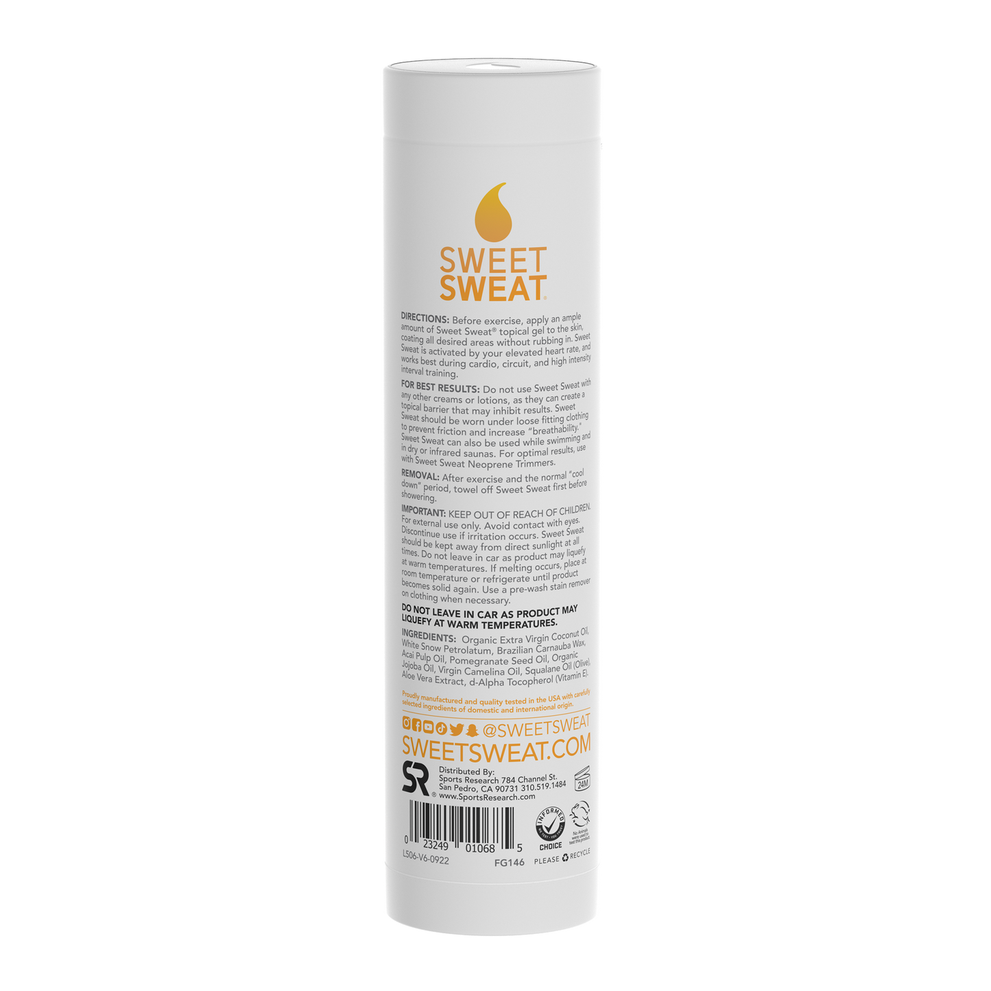 Sweet Sweat Coconut Stick - 6.4oz
