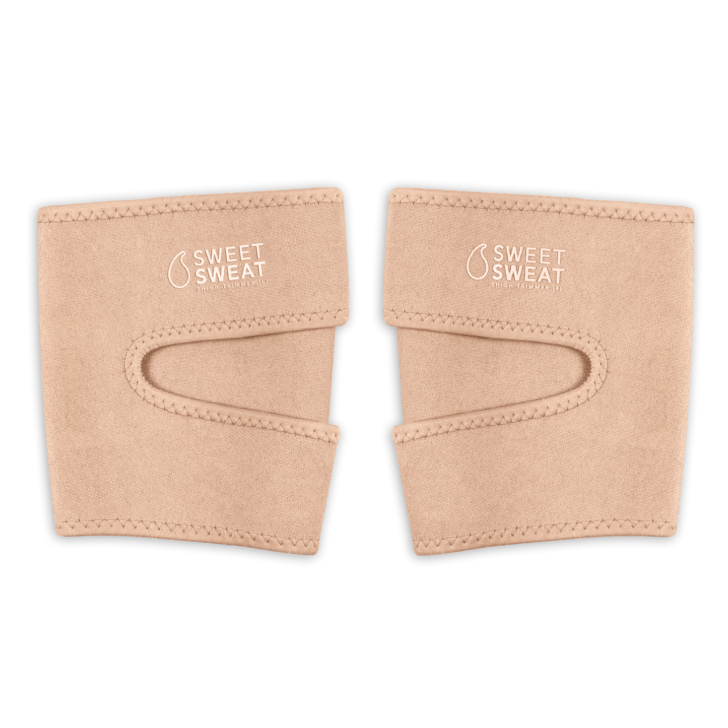 A pair of Sweet Sweat® Toned Thigh Trimmers 2PK with the brand Sports Research on them.