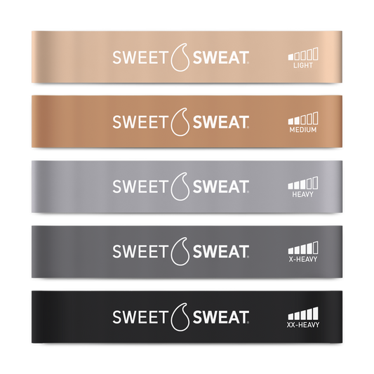 Sweet Sweat® Mini Loop Fitness Bands 5PK with Mesh Bag