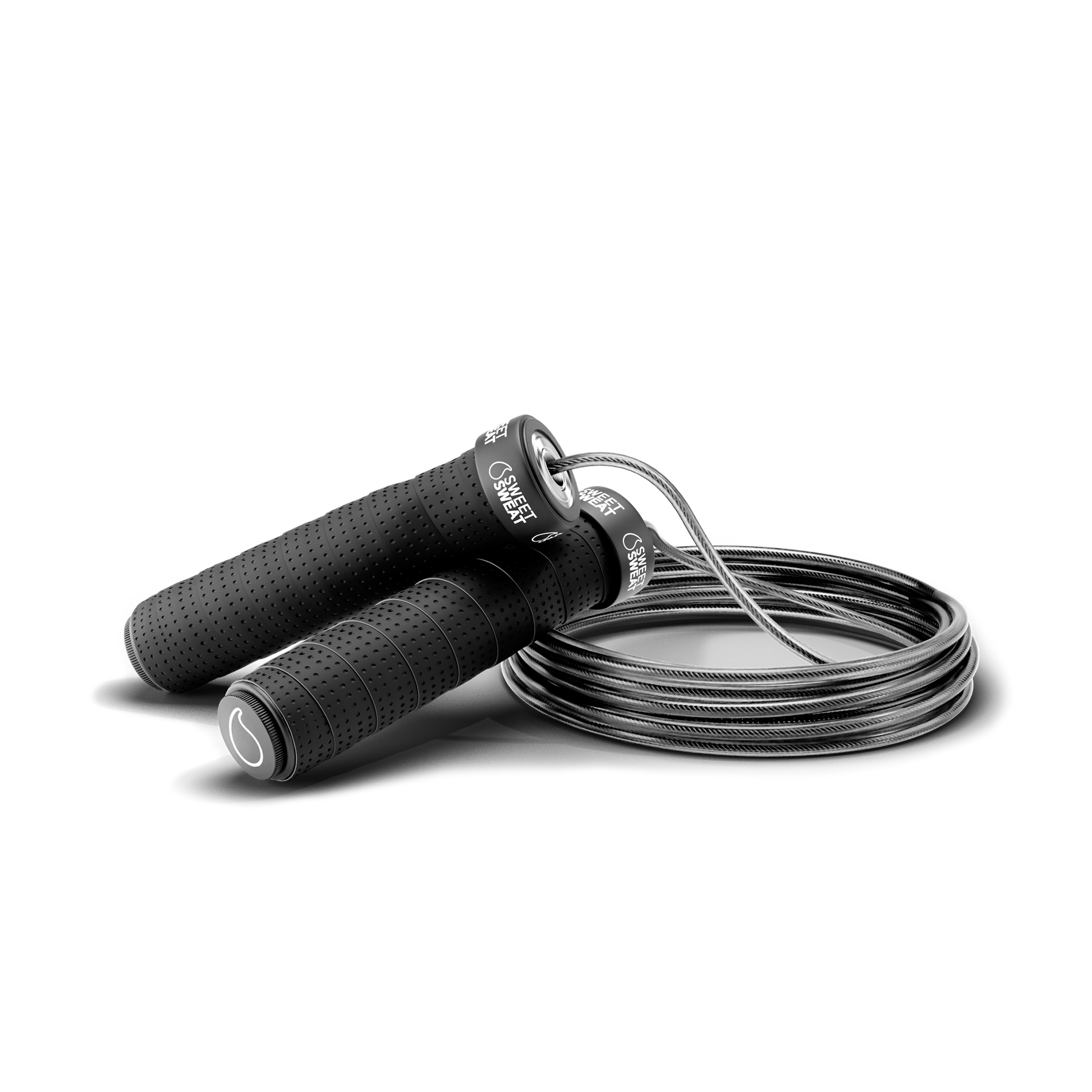 a Sweet Sweat® Light Weight Adjustable Length Cable Jump Rope on a white background.