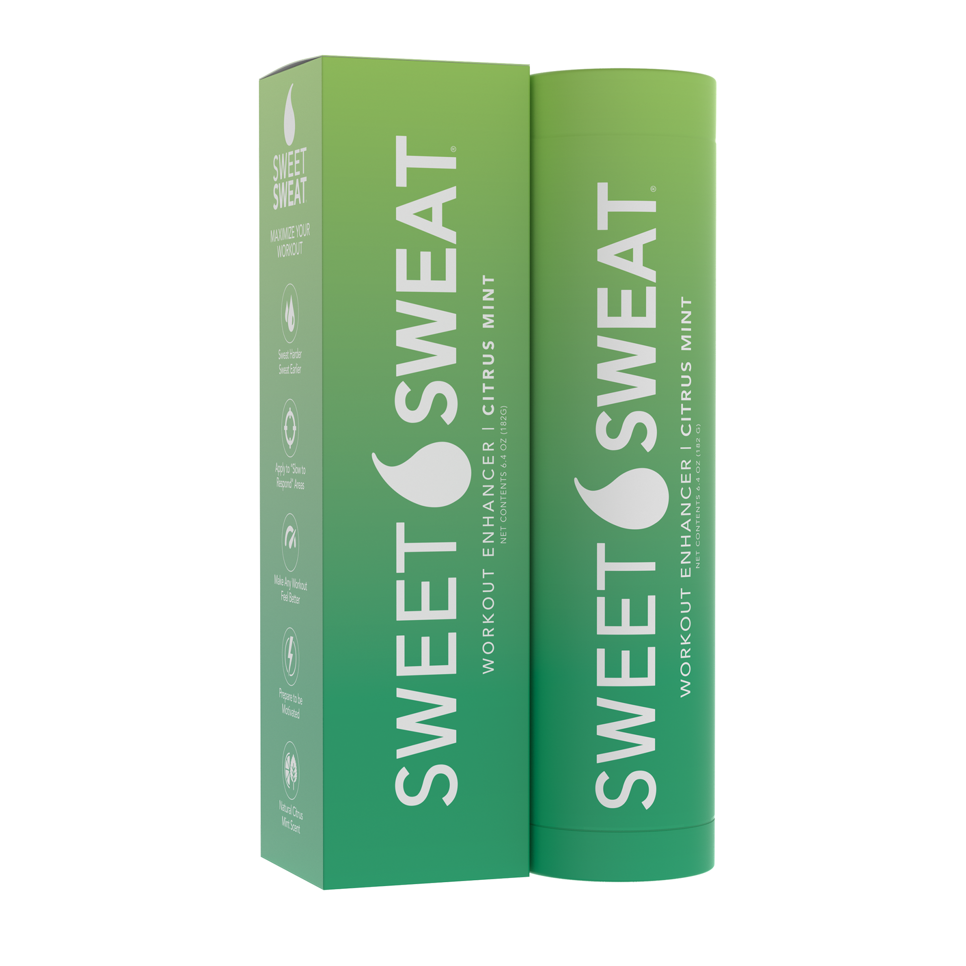 A box of Sweet Sweat® Stick 6.4 oz - Citrus Mint on a white background.