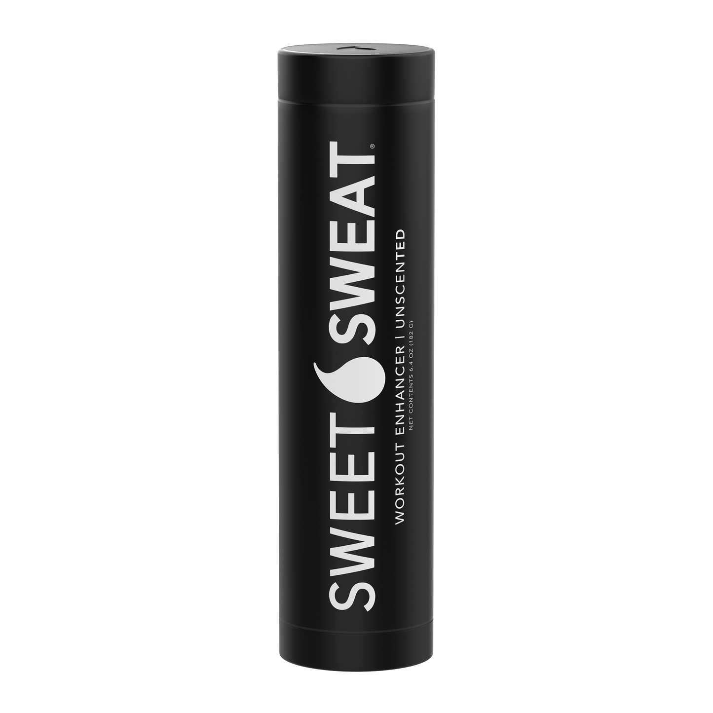 a black tube with the Sweet Sweat® Stick 6.4 oz - Unscented on it.